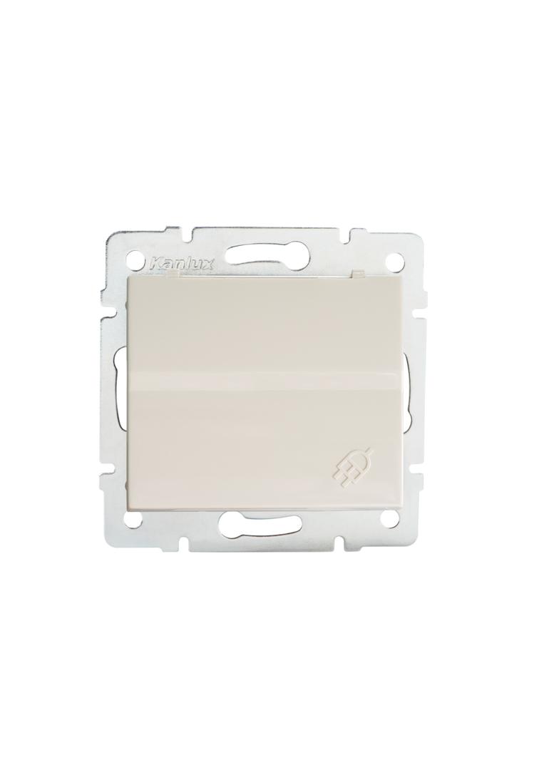 LOGI Gniazdo z uziemieniem IP44 Schuko śrubowe kremowe 16A 250V 021230103 25146 KANLUX