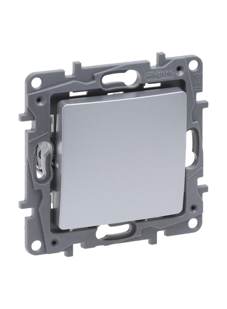 NILOE SELECTION - PRZYCISK POJEDYNCZY 6 A ALUMINIUM, Legrand