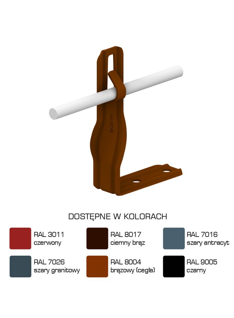 AN-09R/LA/-N Uchwyt kątowy skręcony H=10cm Z-zagięcie /LA/
