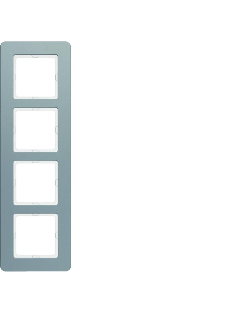 BERKER Q.7 Ramka poczwórna aluminium 10146074 HAGER
