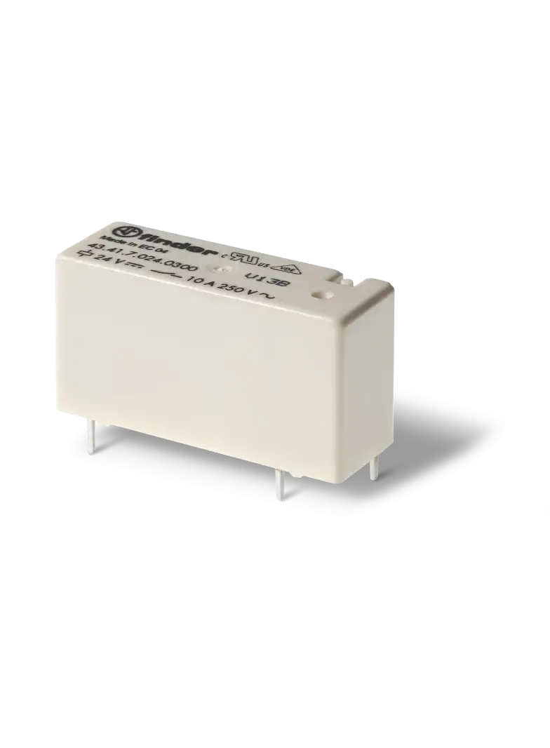 Przekaźnik miniaturowy niski serii 43: 1Z 10A 12V DC 43.41.7.012.2300 /20szt./ FINDER