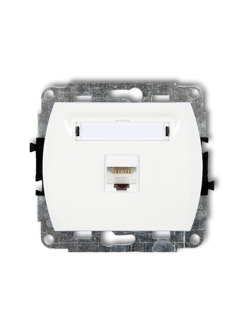 TREND Mechanizm gniazda komputerowego pojedynczego 1xRJ45, kat. 6, 8-stykowy biały
