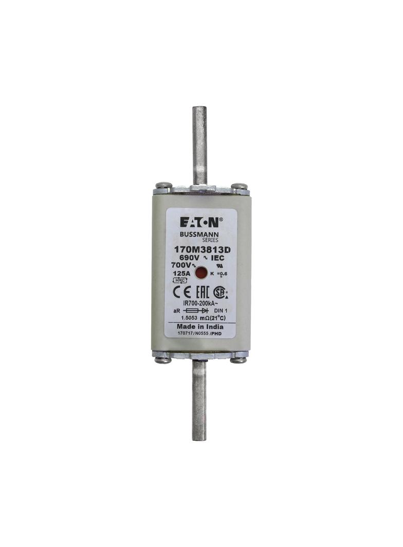 FUSE 125A 690V aR DIN 1 HSDNH Wkładka szybka 125A 690V aR DIN 1 podwójny wskaźnik 170M3813D EATON
