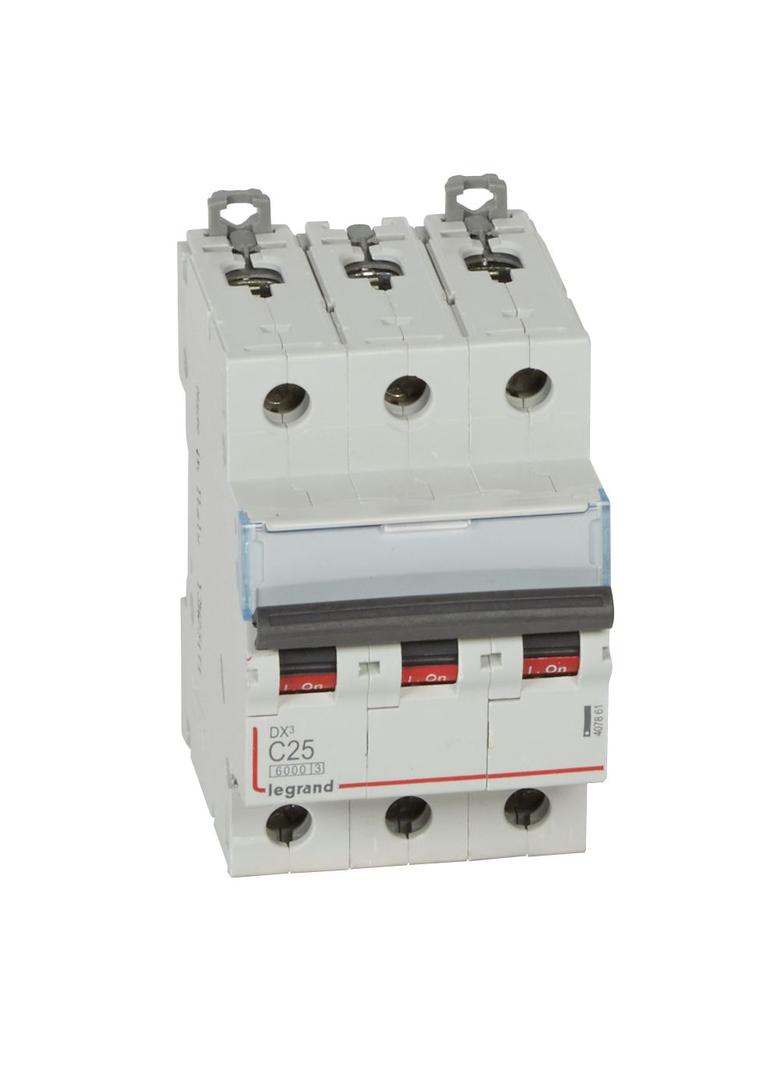 WYŁĄCZNIK NADPRĄDOWY S 303 3P C 25A 6000A SERII DX3, Legrand