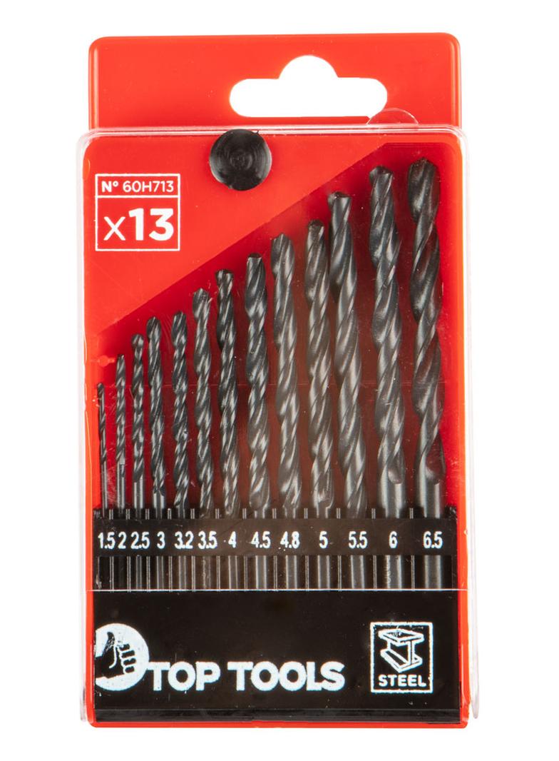 Wiertła do metalu HSS, 1.5-6.5 mm, zestaw 13 szt.