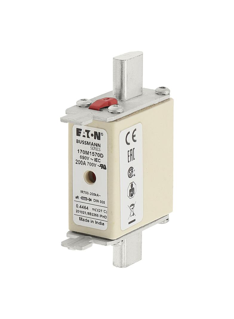 FUSE 200A 690V aR DIN 000 HSDNH Wkładka szybka 200A 690V aR DIN 000 podwójny wskaźnik 170M1570D EATO