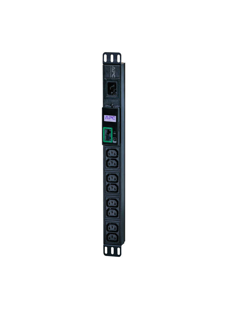 APC Easy Rack PDU, 3700 W, z pomiarem, 1U, jednofazowa, 230V, 16A, gniazdka 8 x C13, wtyk IEC60320 C
