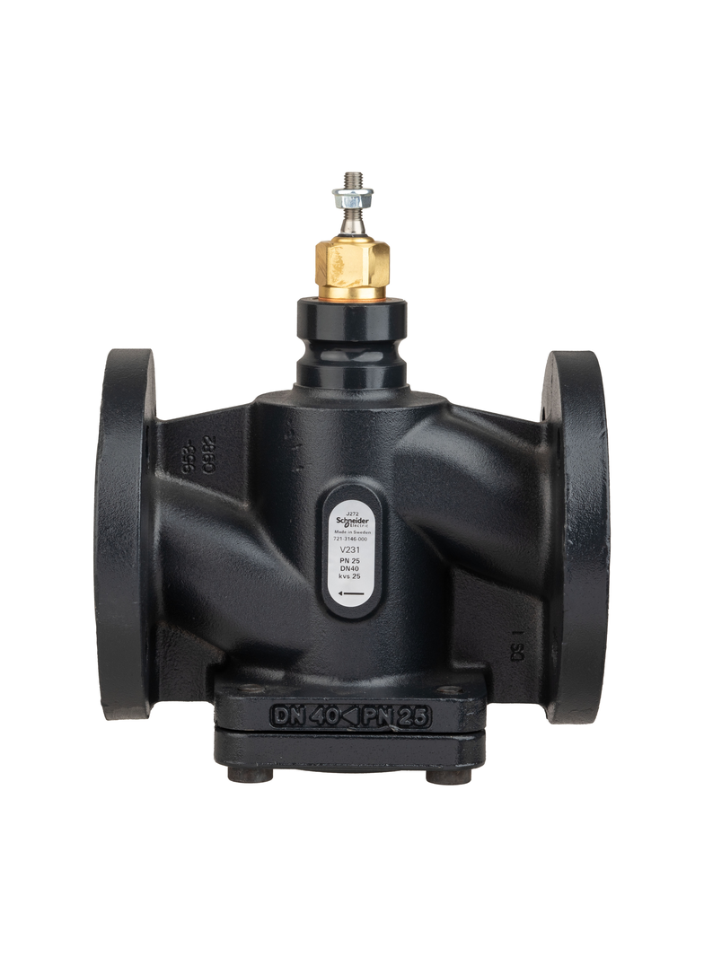 V231, zawór regulacyjny, 2-drogowy, DN40, kvs 25, przyłącze kołnierzowe, medium -20…150°C, PN25