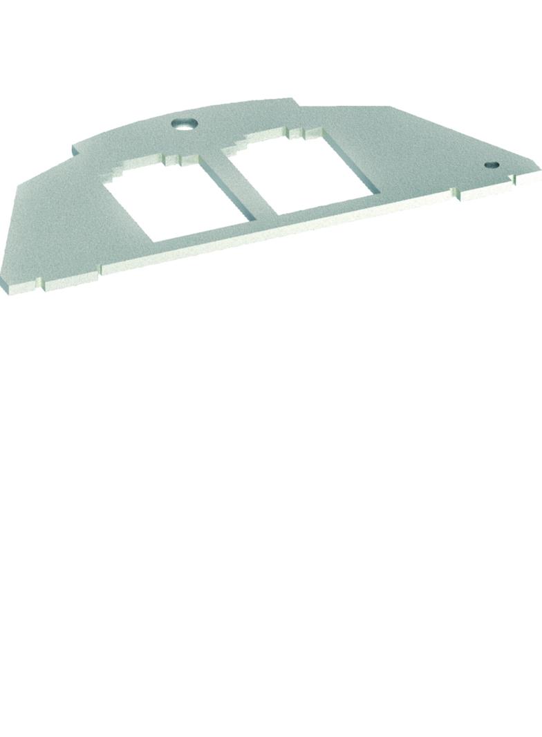 tehalit.VE-EE Płytka montażowa 2xRJ Typ 03 BTR 19,5x14,85 BSM032 HAGER