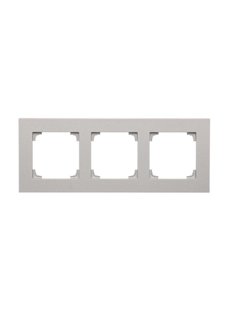 Simon 55 Ramka potrójna 3-krotna LINE Aluminium mat TR3/143 KONTAKT