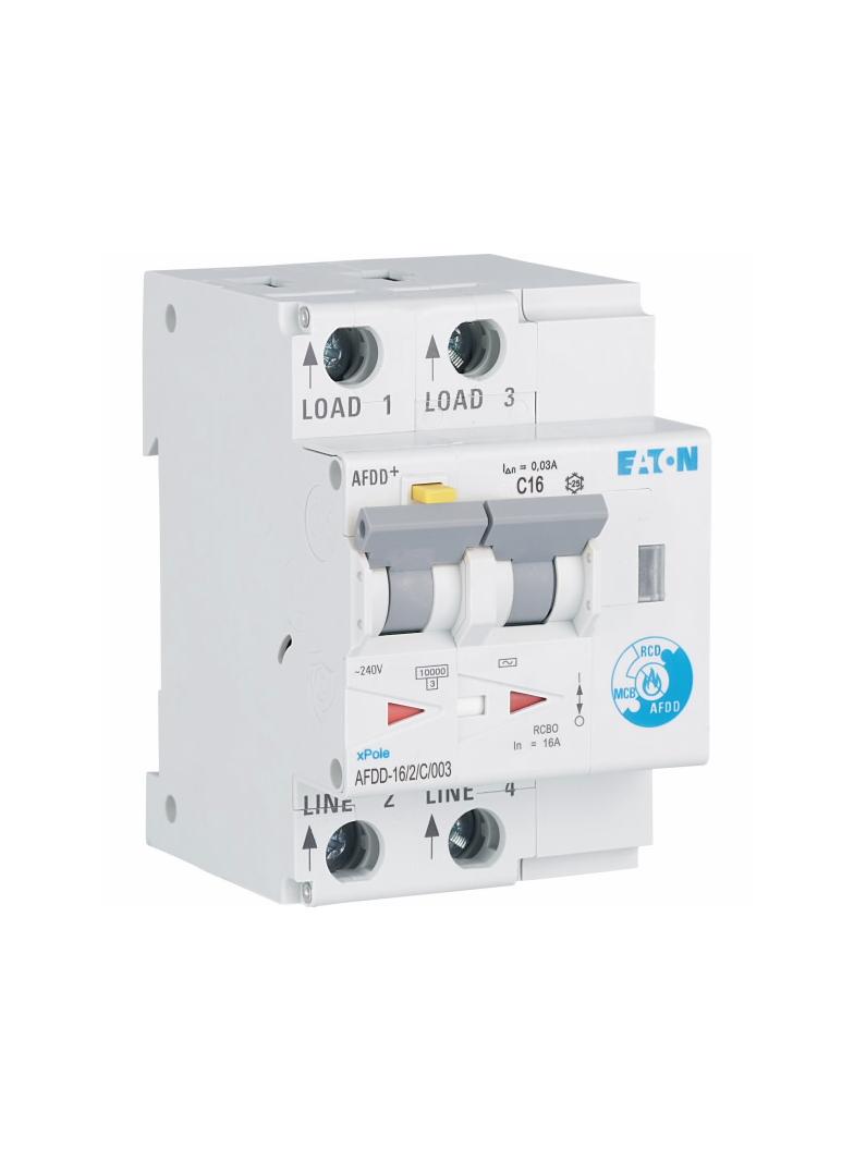 AFDD-16/2/C/003 Przeciwpożarowy detektor iskrzenia 10kA C16A 2P 30mA typ AC 187209 EATON
