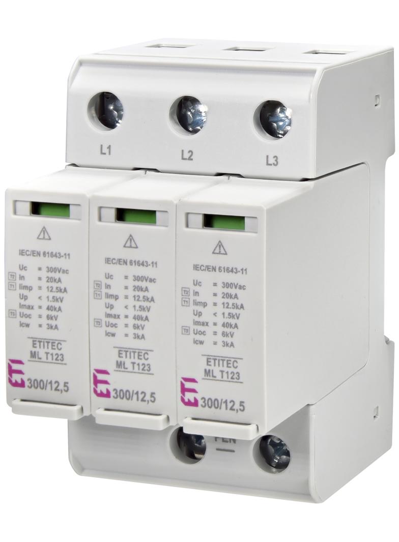 ETITEC ML T123 300/12,5 3+0 Ogranicznik przepięć T1, T2, T3 (B, C, D)
