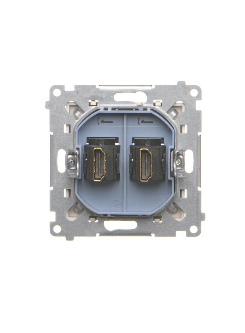 Simon 55 Gniazdo HDMI podwójne Szampański mat TGHDMI2.01/144 KONTAKT
