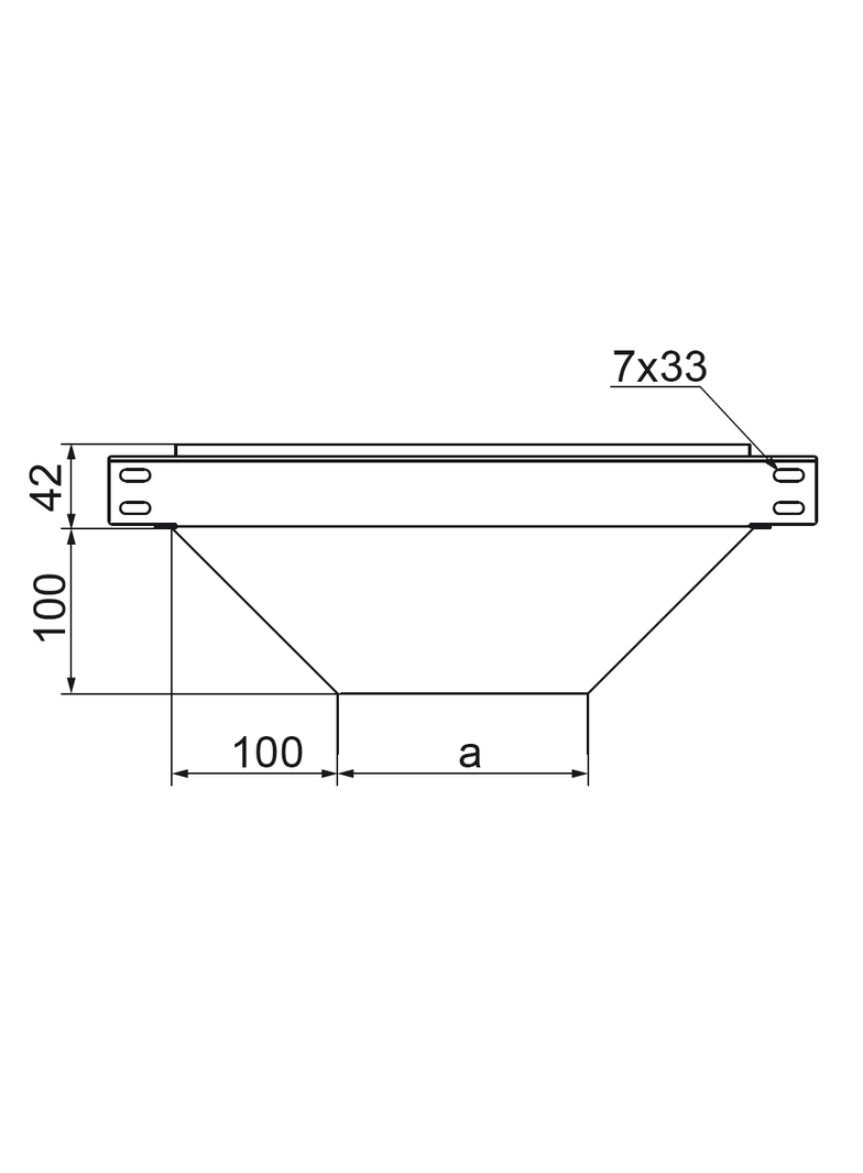 Trójnik redukcyjny 100x42mm Grubość 1,00 mm TRBJ100H42 145102 BAKS