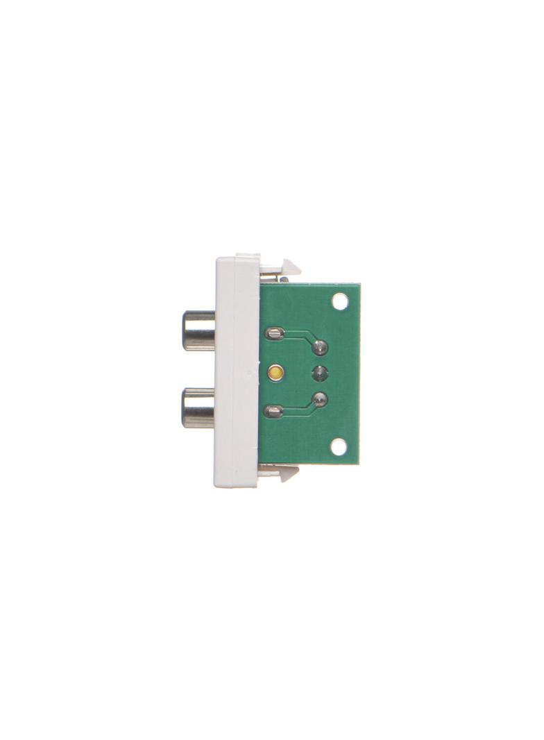 Simon Connect Płytka K45/2 złącz 2x RCA (CINCH) 225x45mm + wkłady zaciski śrubowe czysta biel K101B/9 KONTAKT