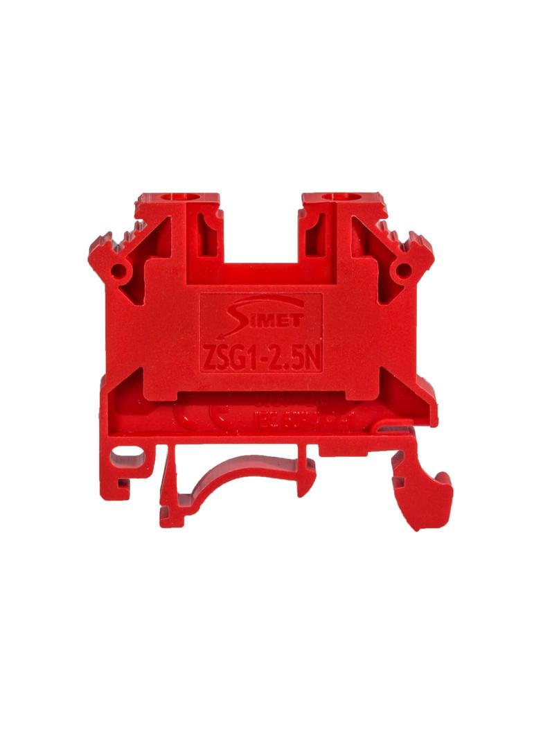 ZSG1-2.5Nc ,  Złączka szynowa gwintowa, seria NOWA, 2,5 mm2,TS 32,35, 1 tor, czerwony