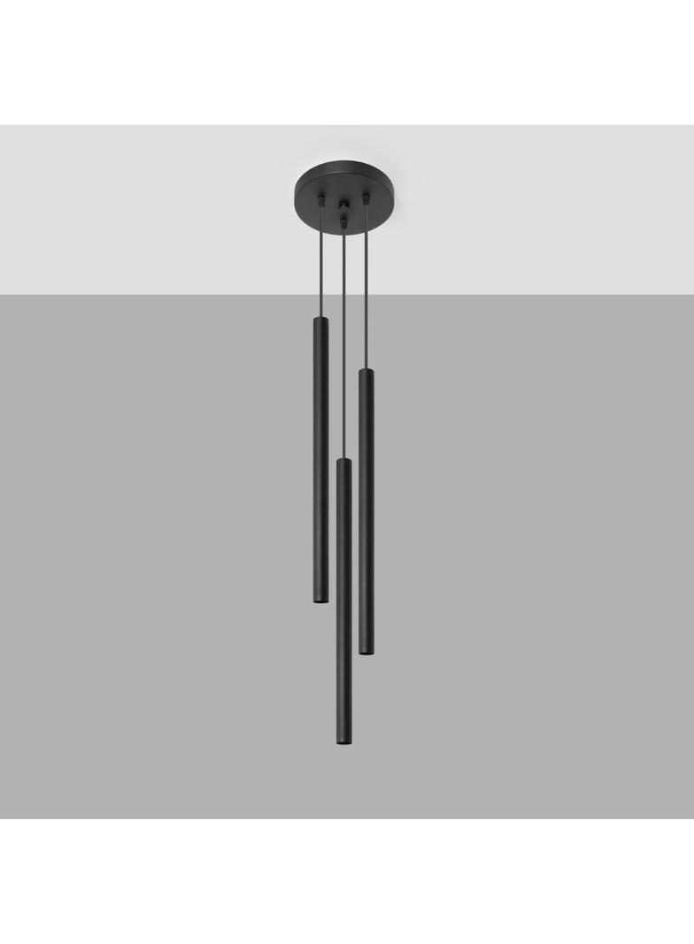Sollux Lampa wisząca PASTELO 3P czarna SL.0471