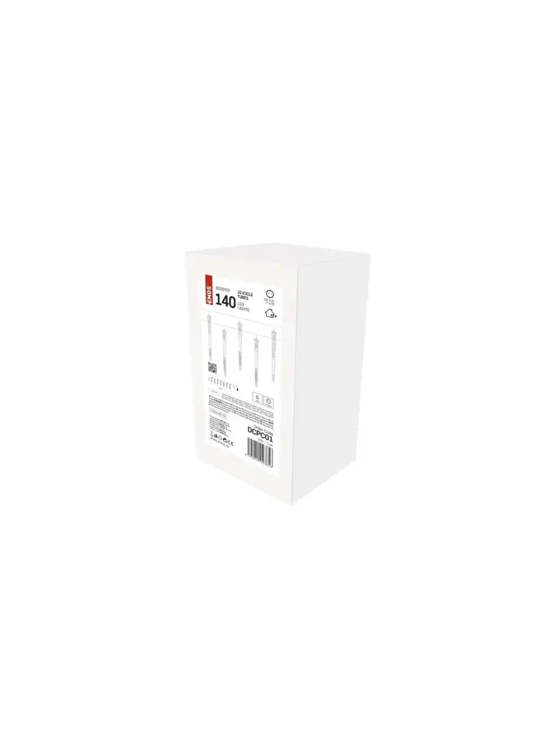 Dekoracje - 140 LED 10x sopel 29 cm 3,6 m, zimna biel, IP44