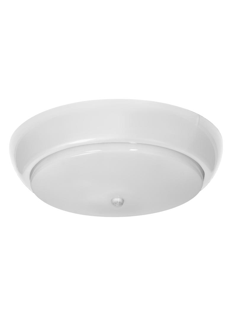KOKO oprawa 2xE27 z czujnikiem ruchu PIR 2x40W biała-polipropylen klosz matowy-poliwęglan IP44 AD-PL