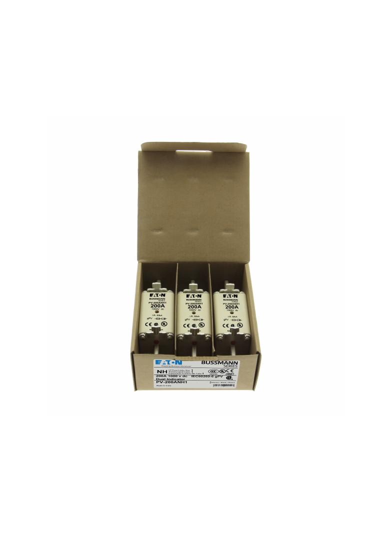 PV-200ANH1 Wkładka PV NH 200A 1000V DC PV rozmiar 1 podwójny wskaźnik PV-200ANH1 EATON