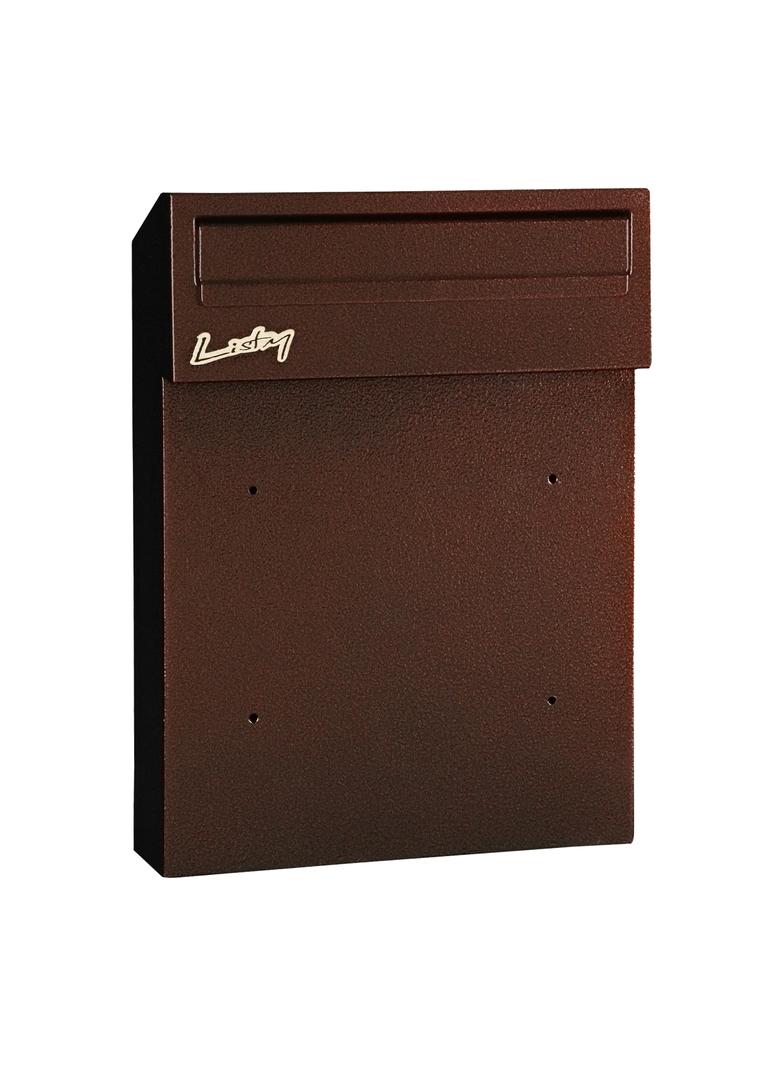 Skrzynka na listy przelotowa FIJI, z zamkiem bębenkowym, kolor brązowy