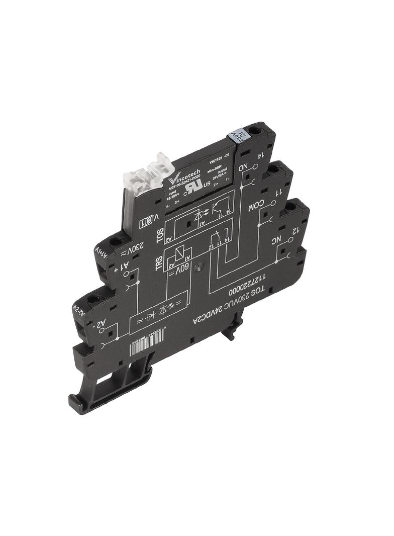 TOS 48VUC 230VAC1A Przekaźnik półprzewodnikowy, 48 V UC ±10 %, Prostownik , 1 zestyk zwierny (Triak (przełączanie w zerze)), 24...240 V AC, 1 A, złącze śrubowe /10szt./ 1127430000 WEIDMÜLLER