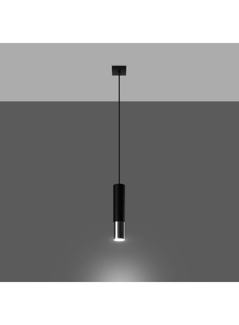 Lampa wisząca LOOPEZ 1 czarny/chrom