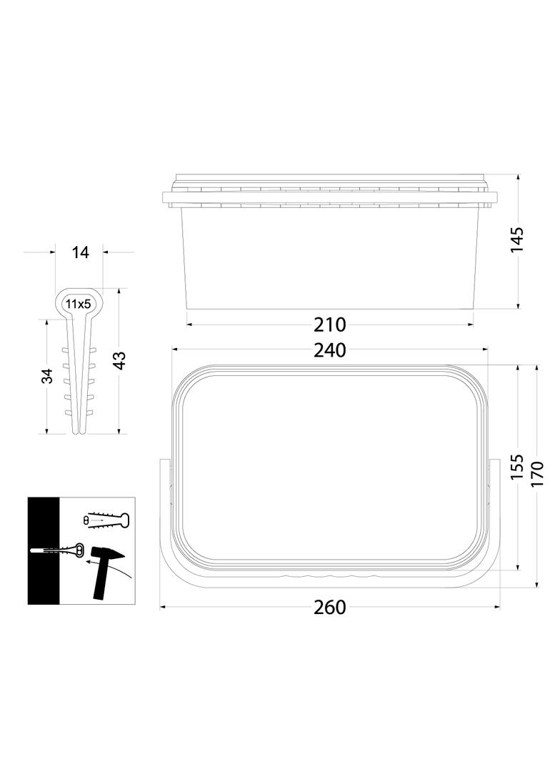 Uchwyt USMP-2(900szt) BOX 16.19 OPATÓWEK