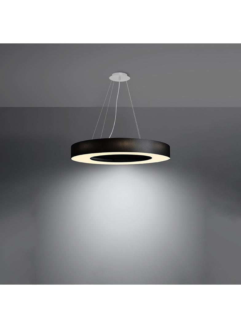 Sollux Żyrandol SATURNO SLIM 70 czarny SL.0754