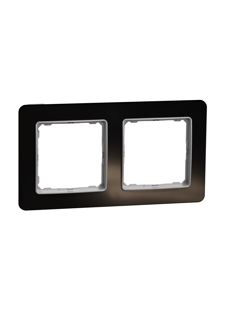 Sedna Design & Elements Ramka podwójna szkło czarne efekt szkła SDD361802 Schneider