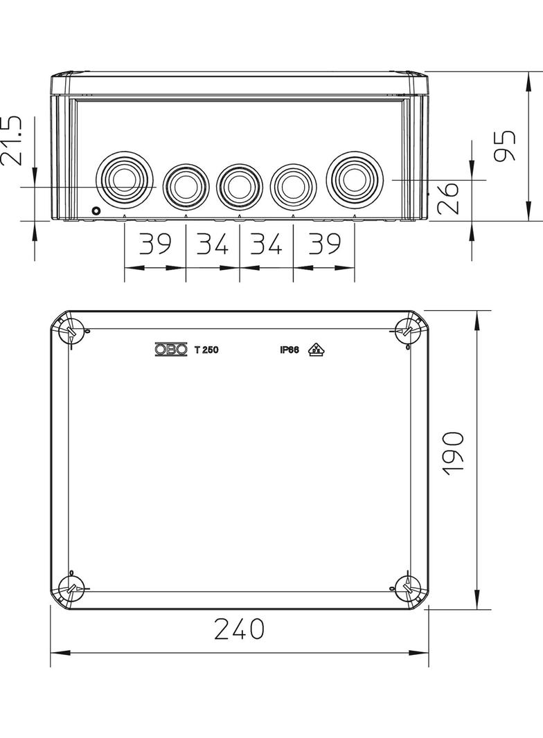 T 250 KL, Puszka odgałęźna z zaciskiem T250