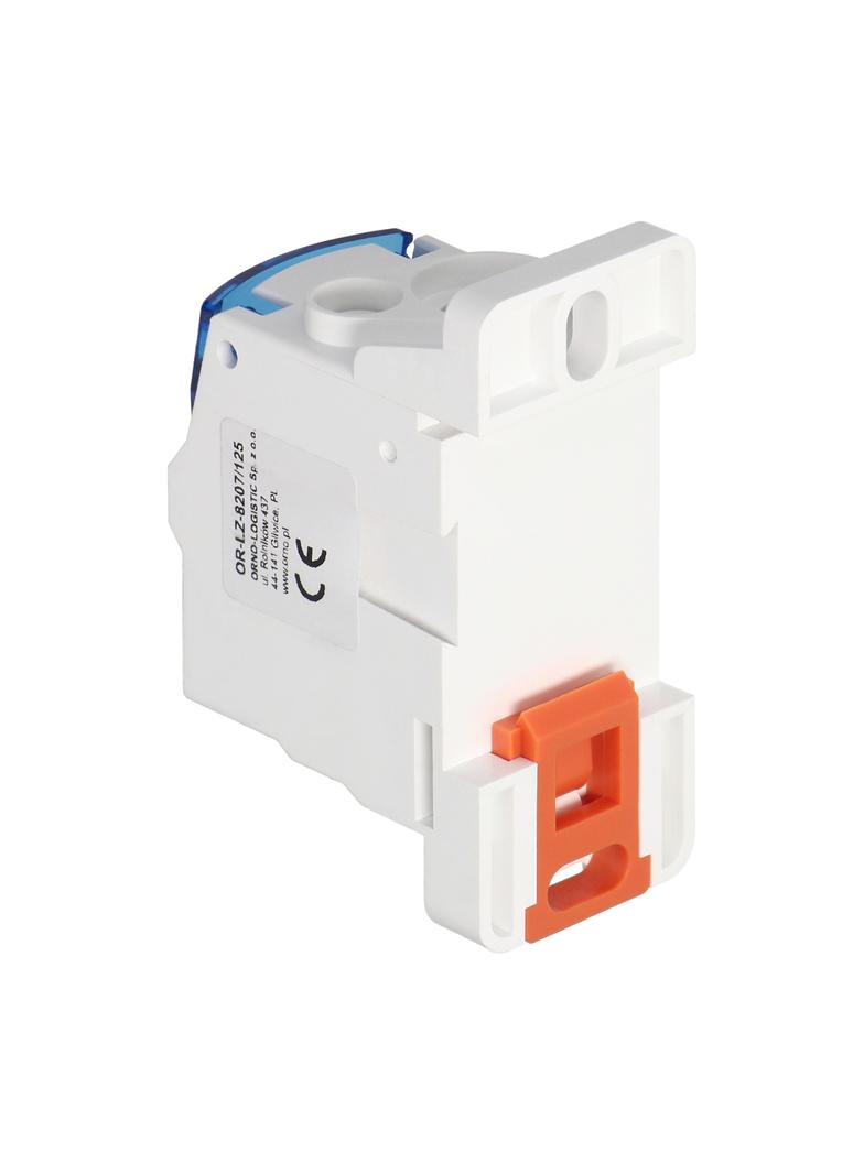 Blok rozdzielczy 125A zaciski wejściowe 1x16 i 1x35mm2 zaciski wyjściowe 6x16mm2,wygodne mocowanie OR-LZ-8207/125 ORNO