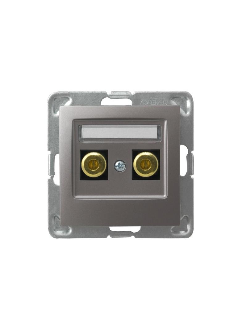 IMPRESJA Gniazdo głośnikowe pojedyncze - kolor tytan GGN-1Y/m/23