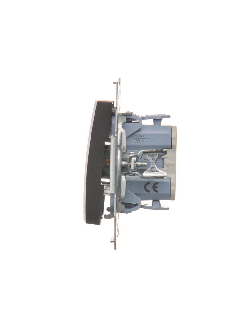 Simon 54 Łącznik krzyżowy z podświetleniem LED 10A 250V szybkozłączka brąz mat DW7L.01/46 KONTAKT