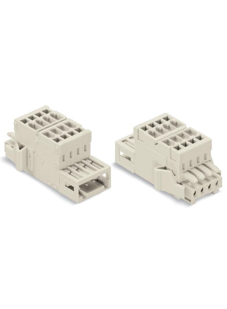odgałęźnik raster 3,5 mm 6-torowy jasnoszary /25szt./ WAGO