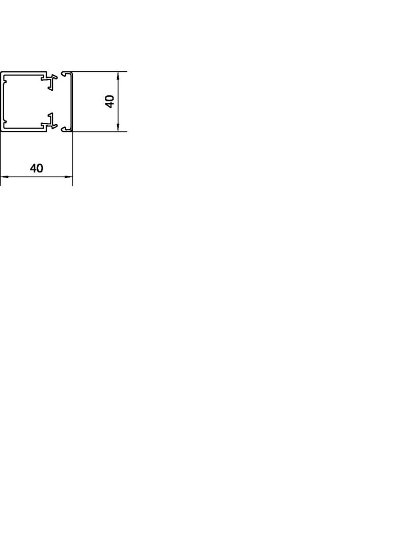 tehalit.LF Kanał elektroinstalacyjny PVC 40x40mm biały LF4004009016 HAGER