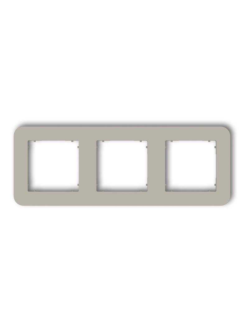 MINI Ramka uniwersalna potrójna zaokrąglona z tworzywa taupe