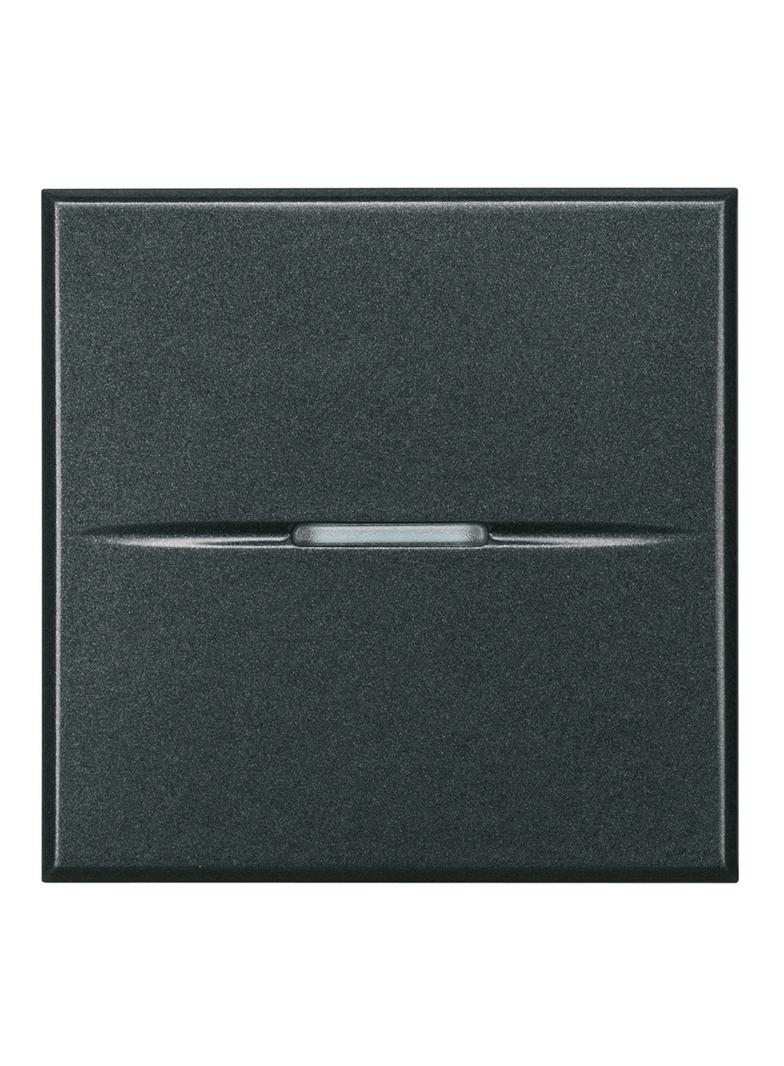 AXOLUTE - Przycisk jednobiegunowy NO 10A (zaciski automatyczne) 2 moduły AXIAL antracyt, Bticino