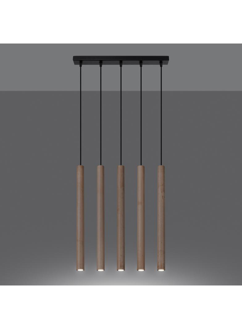Sollux Lampa wisząca PASTELO 5L drewno SL.1269