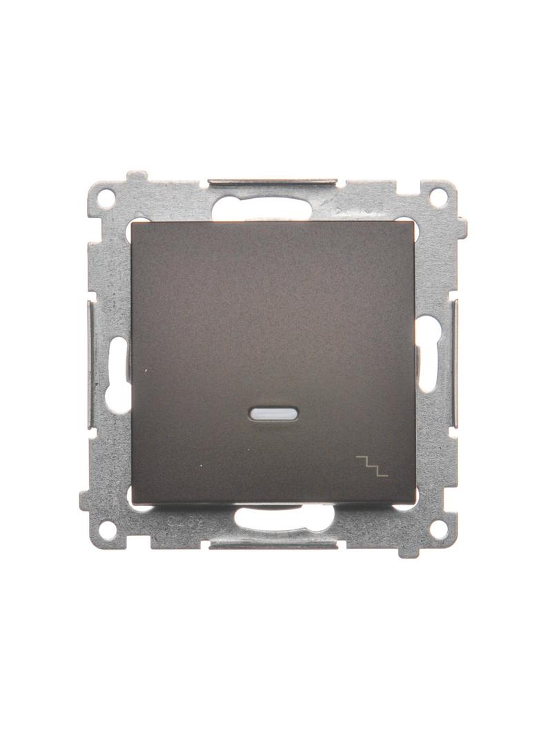 Simon 54 Łącznik schodowy z podświetleniem LED 10A 250V szybkozłączka brąz mat DW6L.01/46 KONTAKT