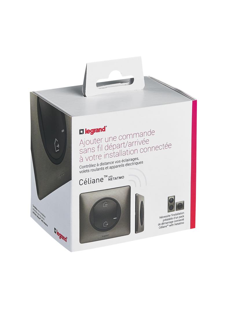 CELIANE WITH NETATMO - ŁĄCZNIK BEZPRZEWODOWY WYJŚCIE/POWRÓT GRAFITOWY, Legrand