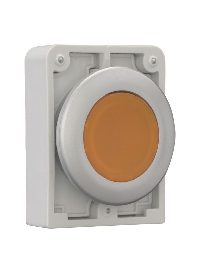M30C-FDL-A Przycisk podświetlany 30mm płaski pomarańczowy z samopowrotem 182924 EATON