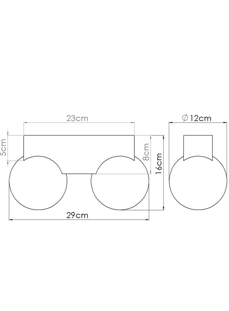Sollux Plafon BULBO 2 naturalne drewno