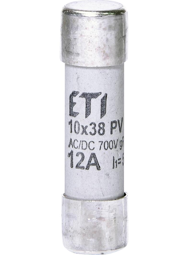 Wkładka topikowa cylindryczna PV gR 700V CH10x38 gR 12A 700V AC DC 002625022 ETI