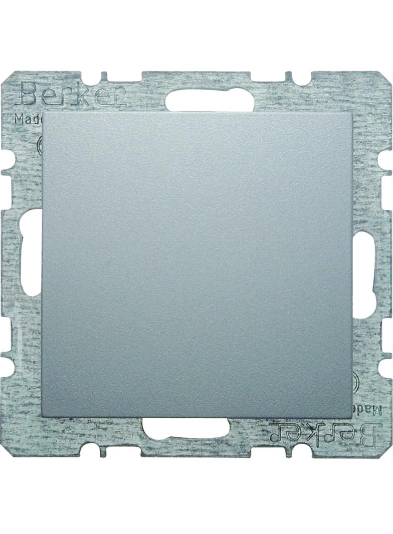 BERKER B.Kwadrat/B.7 Zaślepka z płytką czołową z cokołem i pazurkami aluminium 6710091404 HAGER