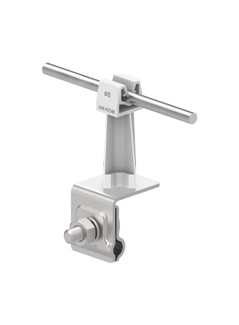 Uchwyt na blachę, na felc ze sł.plast./OH/ słupek szary