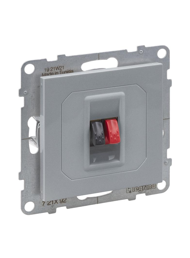 SUNO - Gniazdo głośnikowe pojedyncze, Aluminium, Legrand