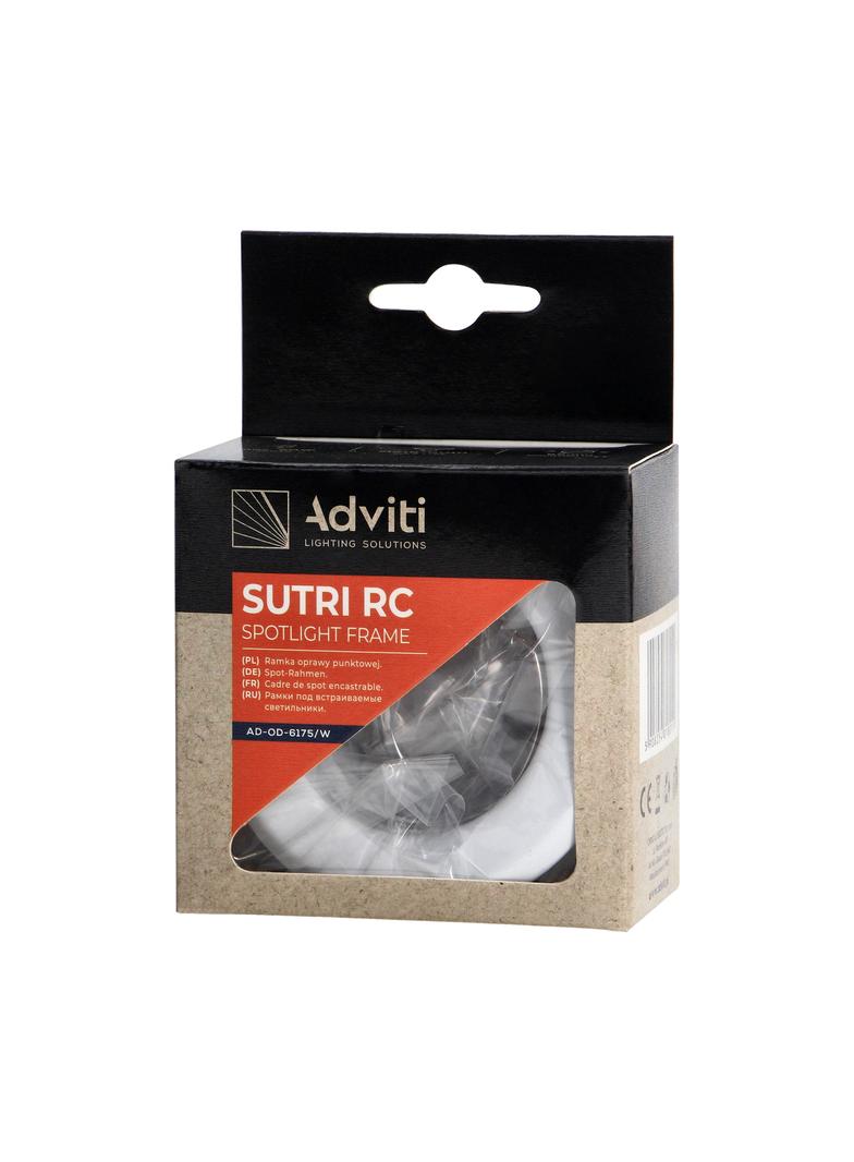 SUTRI RC ramka dekoracyjna oprawy punktowej, MR16/GU10 max 50W, okrągła, stała, biała AD-OD-6175/W ORNO