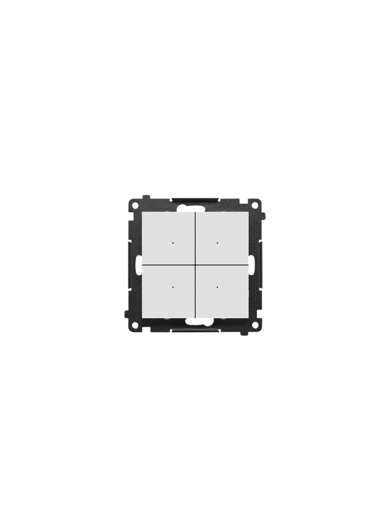 Simon 55 Łącznik/Przycisk zwierny 4-krotny elektroniczny Jasnoszary mat TEW4.01/114 KONTAKT