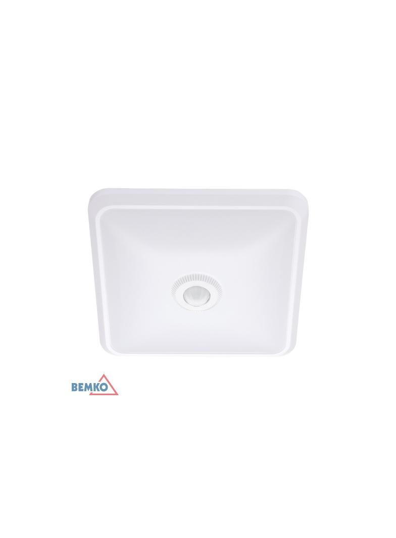 PLAFONIERA LED DORIA 12W 4000K   860LM  IP20 KWADRAT CZ. PIR